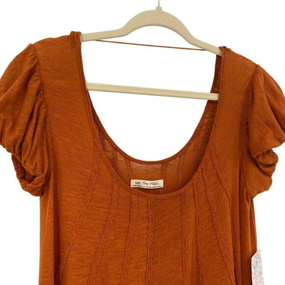 Free People We The Free Star Tee Shirt Orange XS NWT - Picture 5 of 12